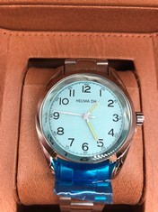 MENS HELMHA DH WATCH –  STAINLESS STEEL STRAP – 3ATM WATER RESISTANT – LUXURY GIFT BOX INCLUDED MSRP $650: LOCATION - TOP 50 RACK