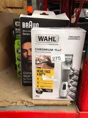 QUANTITY OF ITEMS TO INCLUDE WAHL CHROMIUM 11-IN-1 MULTIGROOM, EYEBROW CUTTING ABILITY, BODY TRIMMERS, MEN€™S BEARD TRIMMER, STUBBLE TRIMMING, BODY SHAVING, FACE GROOMING, FULLY WASHABLE, MALE GROOMI