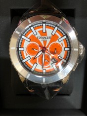 GAMAGES OF LONDON LIMITED EDITION HAND ASSEMBLED BOLD AUTOMATIC SILVER ORANGE - SKU: GA1951 RRP £805::: LOCATION - D