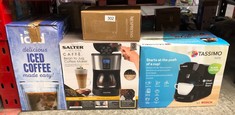 QUANTITY OF KITCHEN & APPLIANCES ITEMS TO INCLUDE BREVILLE ICED COFFEE MAKER | SINGLE SERVE ICED COFFEE MACHINE PLUS COFFEE CUP WITH STRAW | READY IN UNDER 4 MINUTES | GREY [VCF155]: LOCATION - D