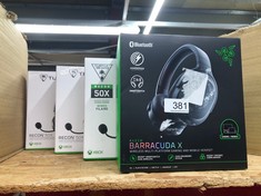 QUANTITY OF TECH & GAMING ITEMS TO INCLUDE RAZER BARRACUDA X - WIRELESS MULTI-PLATFORM GAMING AND MOBILE HEADSET (SMARTSWITCH DUAL WIRELESS, ERGONOMIC DESIGN, TRIFORCE 40 MM, CARDIOID MIC, ON-HEADSET