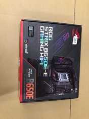 ASUS ROG STRIX B650E-E GAMING WIFI AMD RYZEN AM5 ATX MOTHERBOARD, 16 + 2 POWER STAGES, DDR5, FOUR M.2 SLOTS, PCIE 5.0, WIFI 6E, 2.5G LAN, USB 3.2 GEN 2X2 TYPE-C REAR I/O PORT, AND AURA SYNC RGB.: LOC