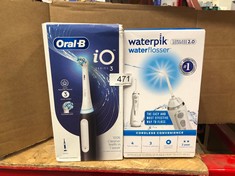 ORAL-B IO3 ELECTRIC TOOTHBRUSHES ADULTS, MOTHERS DAY GIFTS FOR HER / HIM, 1 TOOTHBRUSH HEAD, 3 MODES WITH TEETH WHITENING, 2 PIN UK PLUG, BLACK + WATERPIK CORDLESS ADVANCED 2.0 WATER FLOSSER : LOCATI