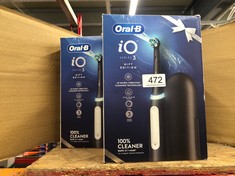 2 X ORAL-B IO3 ELECTRIC TOOTHBRUSHES ADULTS, MOTHERS DAY GIFTS FOR HER / HIM, 1 TOOTHBRUSH HEAD & TRAVEL CASE, 3 MODES WITH TEETH WHITENING, 2 PIN UK PLUG, BLACK: LOCATION - E