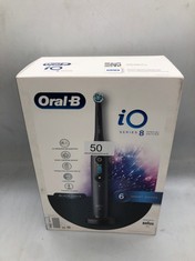 ORAL-B IO8 ELECTRIC TOOTHBRUSH FOR ADULTS, APP CONNECTED HANDLE, 1 ULTIMATE CLEAN TOOTHBRUSH HEAD & MAGNETIC POUCH, 6 MODES, TEETH WHITENING, 2 PIN UK PLUG.: LOCATION - TOP 50 RACK