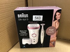 BRAUN SILK-ÉPIL 9 EPILATOR FOR WOMEN FOR LONG-LASTING HAIR REMOVAL WITH ELECTRIC SHAVER & TRIMMER & BIKINI TRIMMER, 100% WATERPROOF, UK 2 PIN PLUG, 9-890, WHITE.: LOCATION - F