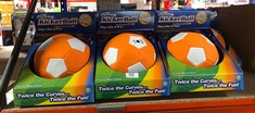 10 X  STAY ACTIVE KICKERBALL BY SWERVE BALL FOOTBALL TOY SIZE 4 AERODYNAMIC PANELS FOR SWERVE TRICKS, INDOOR & OUTDOOR, AS SEEN ON TV, UNISEX, ORANGE WHITE: LOCATION - A