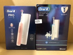 ORAL-B SMART 6 ELECTRIC TOOTHBRUSH FOR ADULTS, APP CONNECTED HANDLE, 3 TOOTHBRUSH HEADS & TRAVEL CASE, 5 MODES, TEETH WHITENING, 2 PIN UK PLUG, 6000N + ORAL-B PRO SERIES 3 TOOTHBRUSH : LOCATION - G