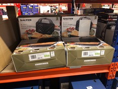 QUANTITY OF  ITEMS TO INCLUDE SALTER EK2249 DEEP FILL WAFFLE MAKER – NON-STICK DUAL WAFFLE IRON, XL COOKING PLATES, AUTOMATIC TEMPERATURE CONTROL, BELGIAN & AMERICAN WAFFLE MACHINE, COOL TOUCH HANDLE