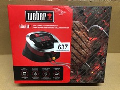 WEBER IGRILL 2 BBQ THERMOMETER | SMART DIGITAL MEAT THERMOMETER WITH BLUETOOTH | FAST WIRELESS TEMPERATURE GAUGE WITH 2 PROBES | PREMIUM QUALITY BBQ ACCESSORIES FOR OUTDOOR COOKING & GRILLING (7221).