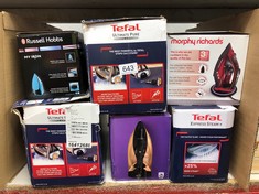 QUANTITY OF KITCHEN & APPLIANCES ITEMS TO INCLUDE TEFAL ULTIMATE PURE STEAM IRON, 260G/MIN STEAM BOOST, 350ML WATER TANK, 3M POWER CORD, 3100W, BLACK AND ROSE GOLD, FV9845: LOCATION - G