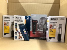 QUANTITY OF HEALTH & BEAUTY ITEMS TO INCLUDE WAHL COLOUR PRO CORDED CLIPPER, HEAD SHAVER, MEN'S HAIR CLIPPERS, COLOUR CODED GUIDES, FAMILY AT HOME HAIRCUTTING: LOCATION - G