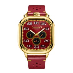 GAMAGES OF LONDON LIMITED EDITION HAND ASSEMBLED VERTICAL ASTUTE AUTOMATIC RED WATCH SKU:GA1741 RRP £710: LOCATION - TOP 50 RACK