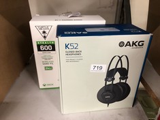 AKG K52 CLOSED-BACK HEADPHONES + TURTLE BEACH STEALTH 600 HEADPHONES: LOCATION - H