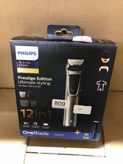 PHILIPS MULTIGOOM SERIES 9000 WITH ONEBLADE - FACE AND BODY HAIR SHAVER AND TRIMMER (MODEL MG9710/93).: LOCATION - H