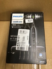 PHILIPS SONICARE 7900 SERIES ELECTRIC TOOTHBRUSH, SONIC TOOTHBRUSH WITH APP, ADVANCED WHITENING, 4 BRUSHING MODES AND 3 INTENSITY LEVELS, PRESSURE SENSOR, CHARGING TRAVEL CASE, BLACK, MODEL HX9631/17