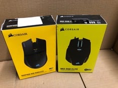 CORSAIR HARPOON WIRELESS RGB LIGHTWEIGHT FPS/MOBA GAMING MOUSE – 10,000 DPI – 6 PROGRAMMABLE BUTTONS – LOW-LATENCY BLUETOOTH – ICUE COMPATIBLE – PC, MAC, PS5, PS4, XBOX – BLACK + CORSAIR M65 RGB ELIT