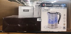 QUANTITY OF KITCHEN & APPLIANCES ITEMS TO INCLUDE RUSSELL HOBBS BRITA FILTER PURITY 1.5L , FAST BOIL 3KW ELECTRIC CORDLESS KETTLE FOR CLEANER, CLEARER WATER (BRITA MAXTRA+ CARTRIDGE INC WITH REPLACEM