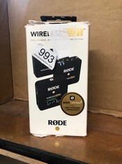 RODE WIRELSS DUAL CHANNEL WIRELESS MICROPHINE SYSTEM: LOCATION - SHUTTER TABLES