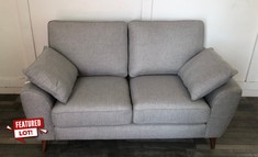 JOHN LEWIS AMBLESIDE SMALL 2 SEATER SOFA DARK LEG TEXTURED WEAVE GREY RRP £1099: LOCATION - FRONT FLOOR(COLLECTION OR OPTIONAL DELIVERY AVAILABLE)