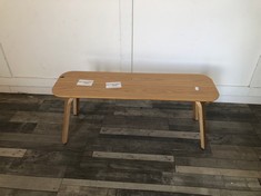 JOHN LEWIS ANYDAY ANTON BENCH OAK RRP £129: LOCATION - MIDDLE FLOOR(COLLECTION OR OPTIONAL DELIVERY AVAILABLE)