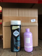 QUANTITY OF ASSORTED BEAUTY ITEMS TO INCLUDE IMPERIAL LEATHER BLACK PEPPER & CEDARWOOD BODY WASH - COLLECTION ONLY - LOCATION RIGHT RACK