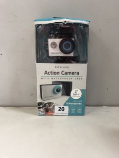 KITVISION ACTION CAMERA WITH WATERPROOF CASE