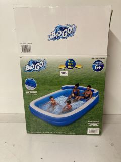 H20 GO INFLATABLE SWIMMING POOL WIH BLOW UP BENCH