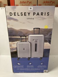 DELSEY PARIS 1946 2 PIECE LUGGAGE SET IN SILVER