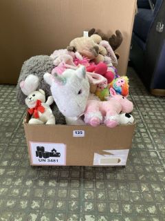 BOX OF SOFT TOYS