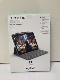 LOGITECH SLIM FOLIO CASE WITH INTEGRATED BLUETOOTH KEYBOARD - IPAD 10TH GEN (SEALED)