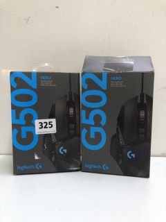 2 X LOGITECH G502 HERO GAMING MICE