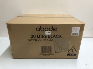 ABODE 20 LITRE BLACK MANUAL MICROWAVE