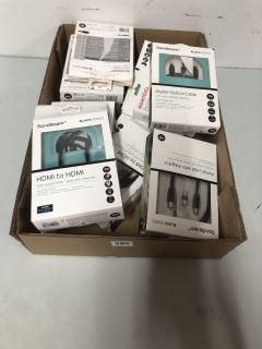 BOX OF ASSORTED CABLES INC  SANDSTROM BLACK SERIES CABLES HDMI TO HDMI CABLE 3M