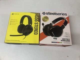 2 X ASSORTED GAMING HEADSETS INC. STEELSERIES ARCTIS 1 WIRELESS