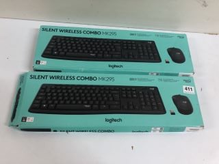 2 X LOGITECH SILENT WIRELESS COMBO MK295 KEYBOARDS