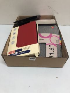 BOX OF ASSORTED TABLET /LAPTOP CASES AND SLEEVES