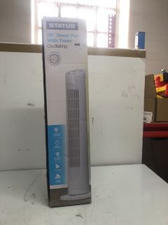 STATUS 29" OSCILLATING TOWER FAN WITH TIMER