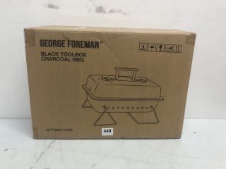 GEORGE FOREMAN BLACK TOOLBOX CHARCOAL BBQ