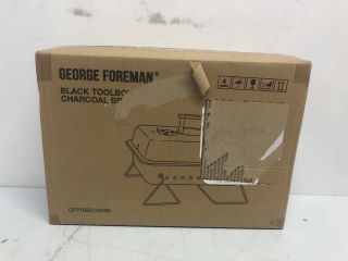 GEORGE FOREMAN BLACK TOOLBOX CHARCOAL BBQ