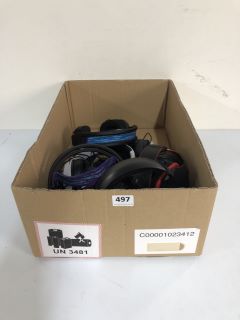 BOX OF ASSORTED GAMING HEADSETS