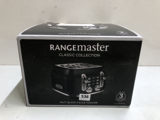 RANGEMASTER CLASSIC COLLECTION MATT BLACK 4 SLICE TOASTER