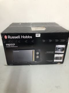 RUSSELL HOBBS GROOVE 17 LITRE BLACK MANUAL MICROWAVE