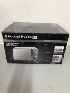 RUSSELL HOBBS HONEYCOMB COMPACT GREY MANUAL MICROWAVE