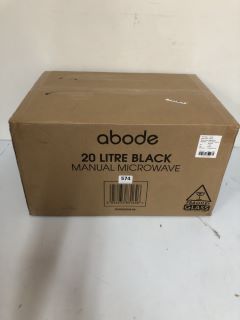 ABODE 20 LITRE BLACK MANUAL MICROWAVE