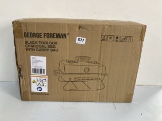 GEORGE FOREMAN BLACK TOOLBOX CHARCOAL BBQ