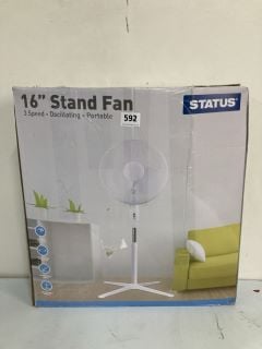 3 X ASSORTED ITEMS TO INC 16" STATUS STAND FAN