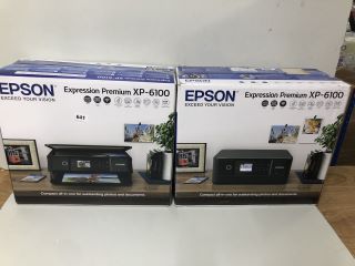 2 X EPSON EXPRESSION PREMIUM XP-6100 PRINTERS