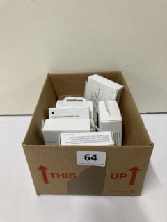 BOX OF APPLE PRODUCTS INC. LIGHTNING TO HEADPHONE JACK