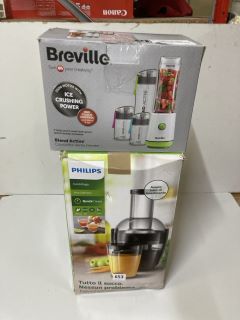 2 X ASSORTED ITEMS INC BREVILLE BLEND ACTIVE FAMILY BLENDER